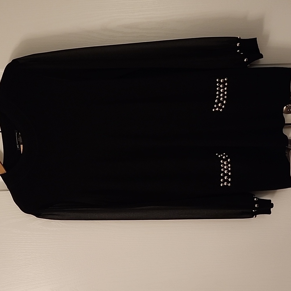 INC sweater with chiffon sleeves and silver buttons details never worn before